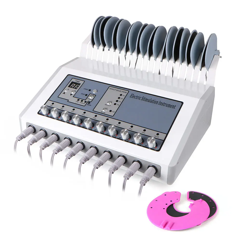 Dual Channel Tens Ems if Russian Heat Physiotherapy Ems Massager Electronic Muscle Stimulation Machine for Pain Relief