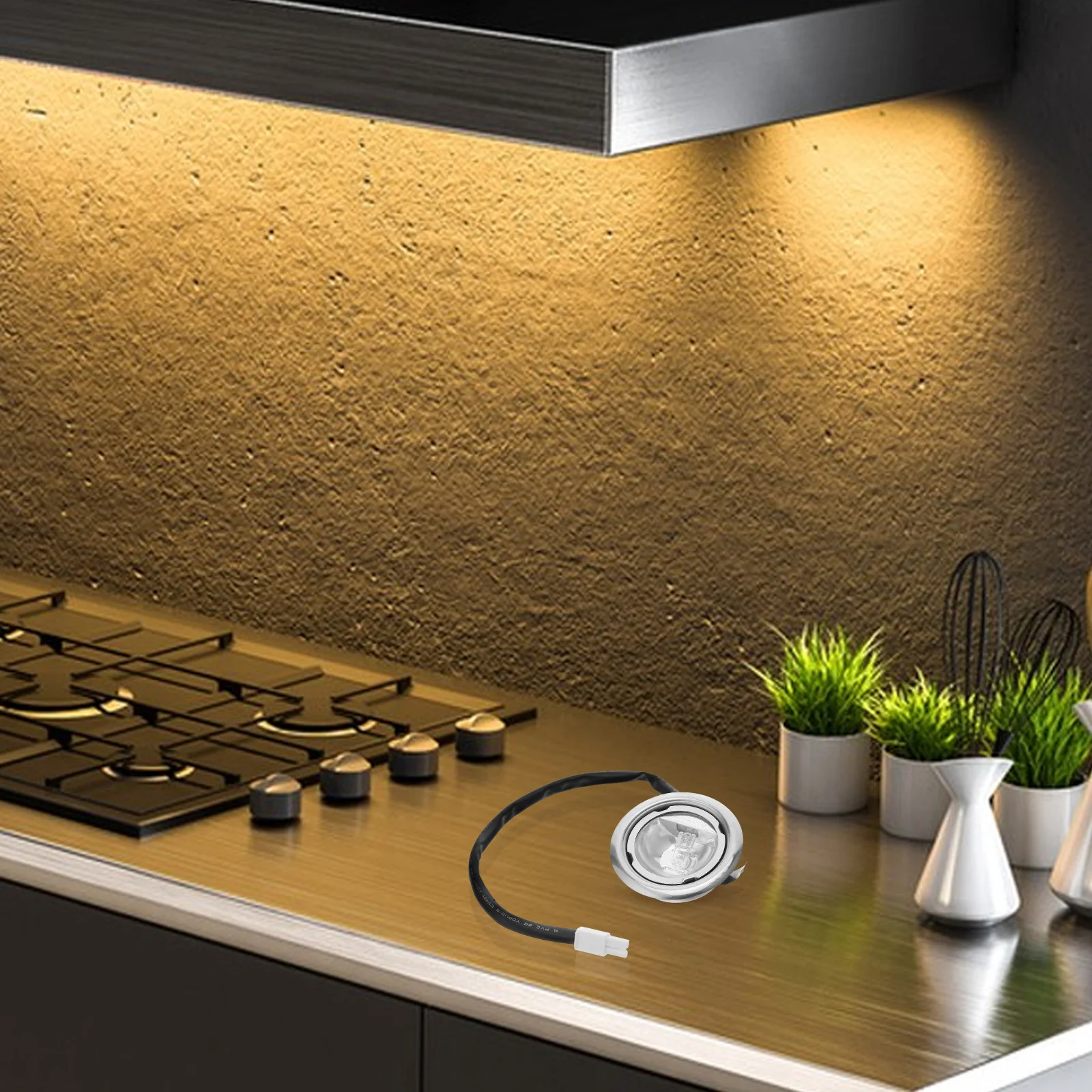 

LED Range Hood Light Bulb Energyefficient Recessed Puck Style for Cooker Hood Under Cabinet Lighting Shockvibration Resistant