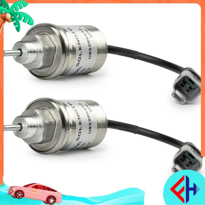 2pcs Diesel Engine Stop Solenoid Valve 12v 185206452 185206192 For Perkins Hl403c15 Hr404c-22t 402d 403d 404d U8520645 U85206451