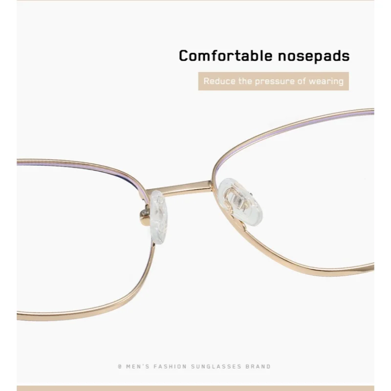 Metal Prescription Glasses Stylish Design Anti Blue Light Myopia Optical Eyewear for Women Hand Made Myopia Glasses for Man