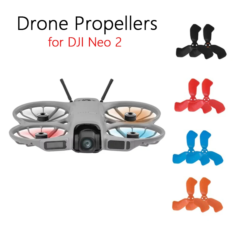 Langlebige Geräuscharme Propeller für DJI Neo 2 Schnellwechsel Farbige Ersatz-Drohnenblätter Zubehör