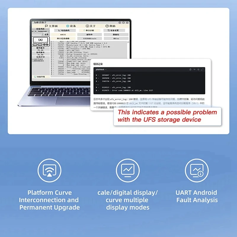 B62B UART Fault Analyzer ATV1 Multi-Function Ammeter High-Precision 0.1mA Sampling Digital Display for Android Phone Repair