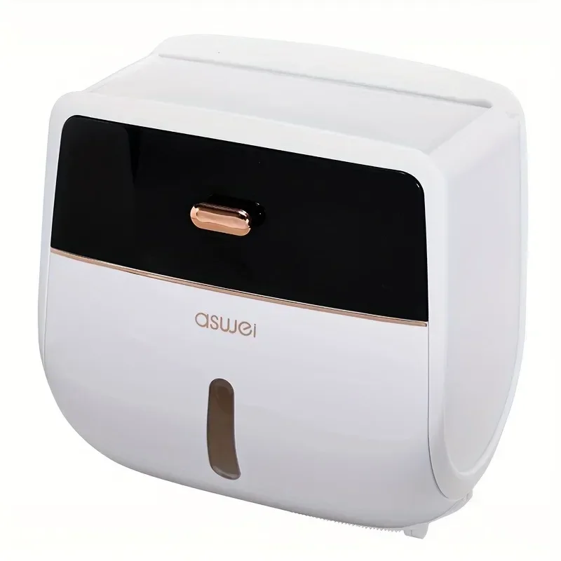 Toilet Roll Paper Holder Double Layer Large Capacity Storage Box Wall Mounted Waterproof Tissue Box  Bathroom Accessories