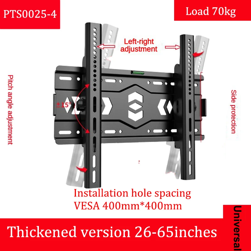 

Universal TV Wall Mount Adjustable Ultra Slim Plasma Tilted Monitor LCD Ultra HD TV Wall Bracket Suitable For 26''-65''