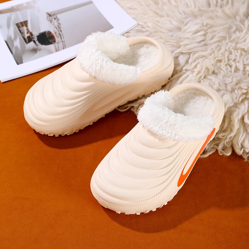 

YRZL Mens Winter Slippers Thermal Warm Fuzzy House Shoes Indoor Outdoor Non-Slip Comfortable Sole Slip Ons Slippers Big Size