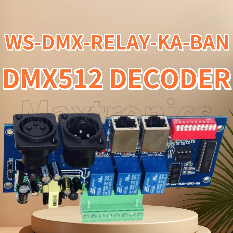 

WS-DMX-RELAY-KA-BAN 1 шт. Высококачественное реле DMX512 5A * 3CH Контроллер DMX-RELAY-3-канальный вход AC110V-220V Светодиодный декодер Контроллер