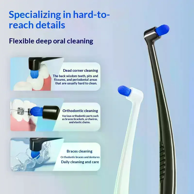

Small Head Single Bundle Interdental Brush Teeth Cleaning Toothbrush Deep Oral Cleaning Soft Bristle Colorful Small Head Brush