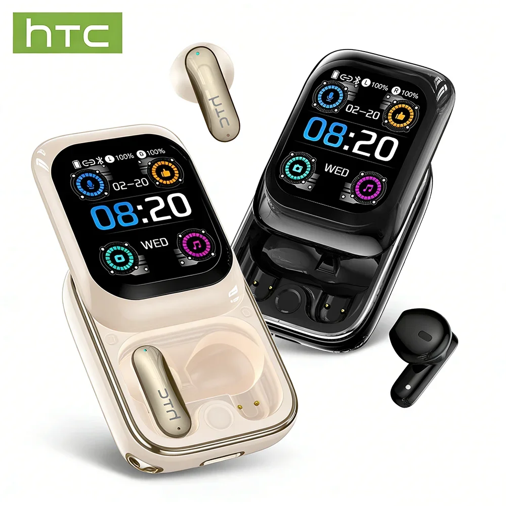 [HTC NE48] سماعات بلوتوث قابلة للطي منزلق جانبي، سماعات أذن ترجمة AI، شاشة لمس عالية الدقة TWS داخل الأذن سماعات رأس لاسلكية