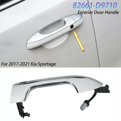 Manija de puerta exterior del lado del conductor y del pasajero, 2 uds., para Kia Sportage 2017 2018 2019 2020 2021, reemplazo 82651-D9710 82661-D9710