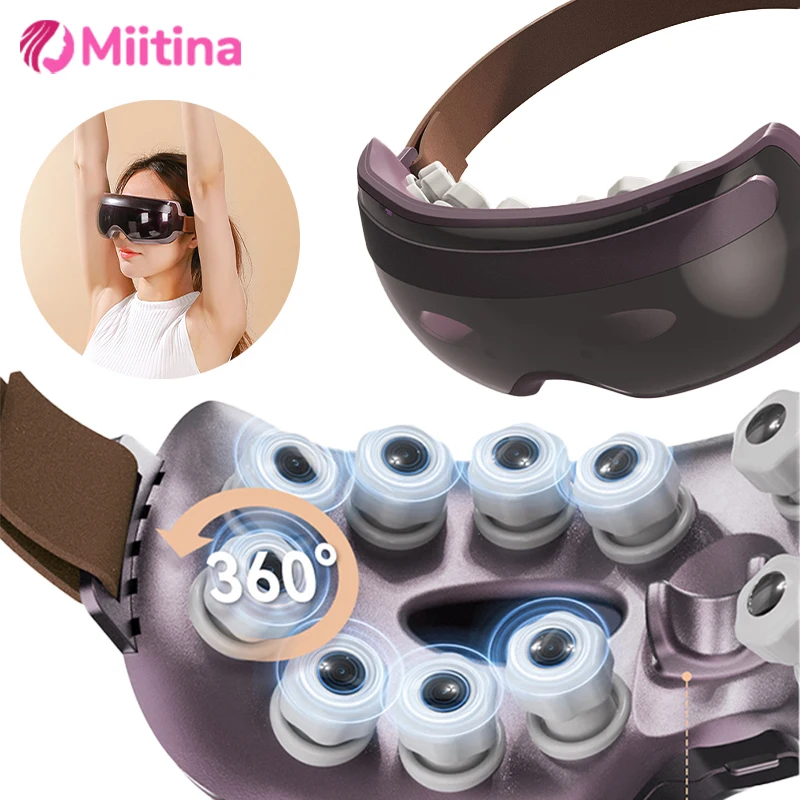

Eye Massage Device Intelligent Electric Eye Massage Device Magetic Therapy Bluetooth Massage Glasses Relieve Fatigue Care Tool