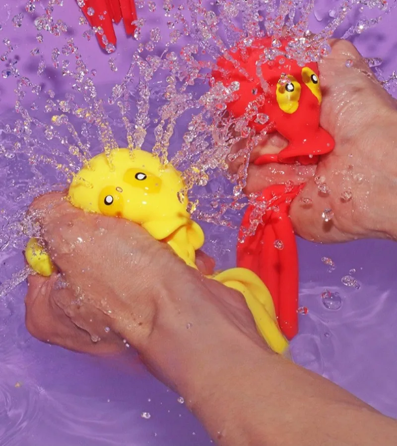 Children's Sensory Floating Water Squeeze Bath Octopus Stress Relief Toy, Suitable For Summer Swimming Pool And Bath Play