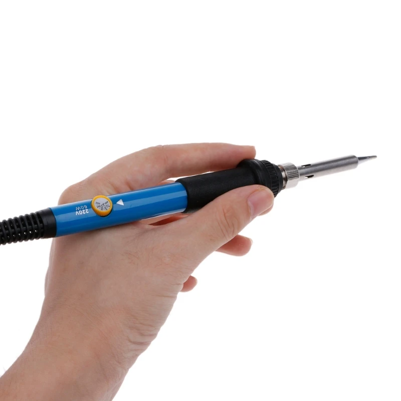220V 60W Professional Adjustable Temperature Soldering Iron Welding Heating Pencil 200-480℃ EU For Lead-Free Soldering