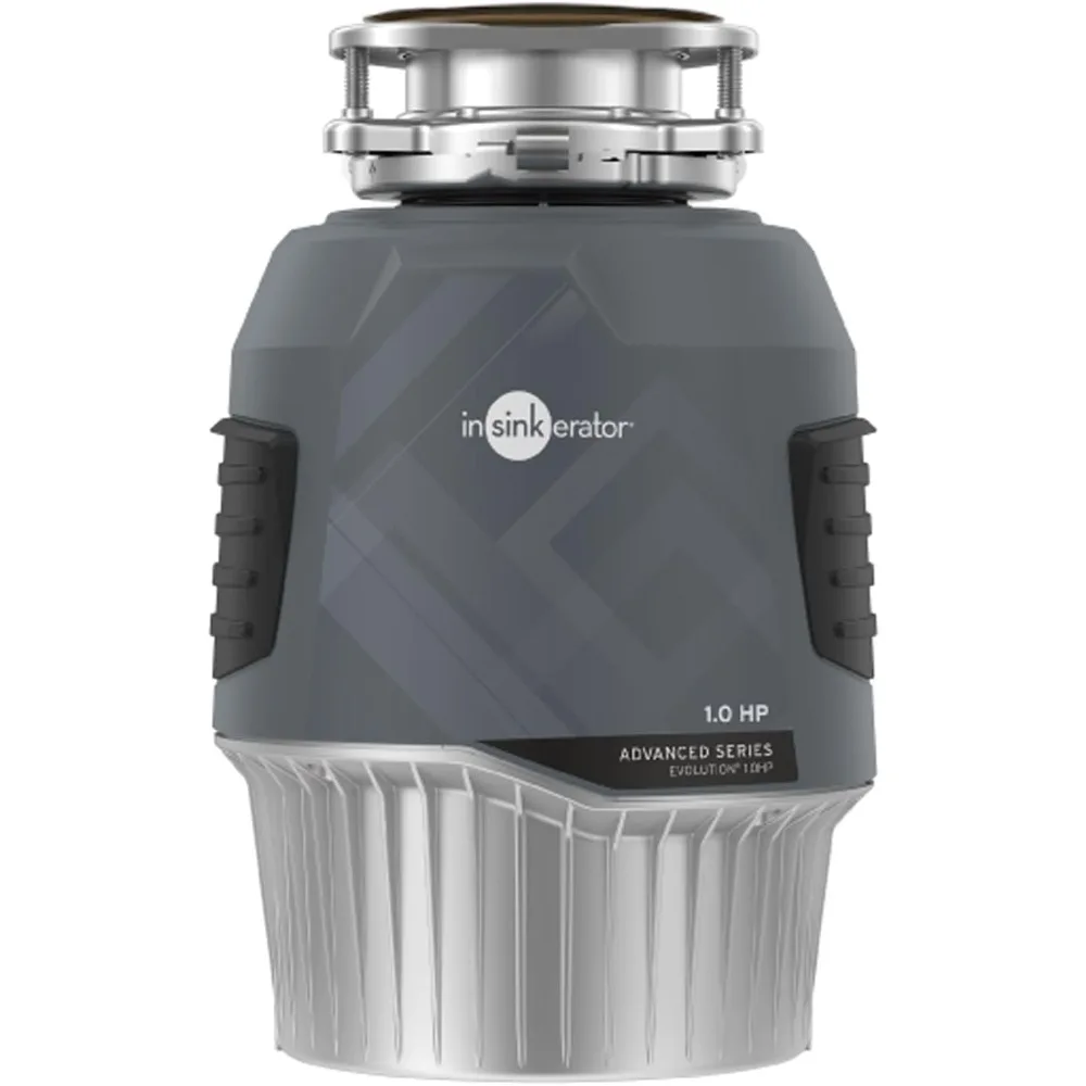 EVOLUTION 1HP 1 HP, Advanced Series Continuous Feed Food Waste Garbage Disposal, Gray