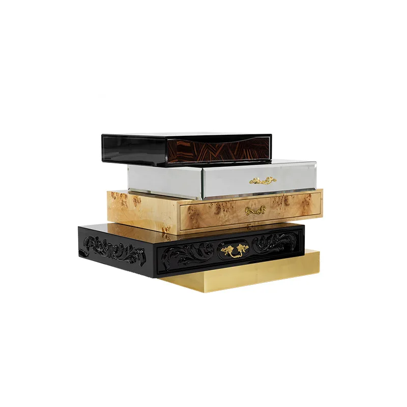 Drawer bedside table bedroom locker creative villa hotel bed and breakfast storage cabinet
