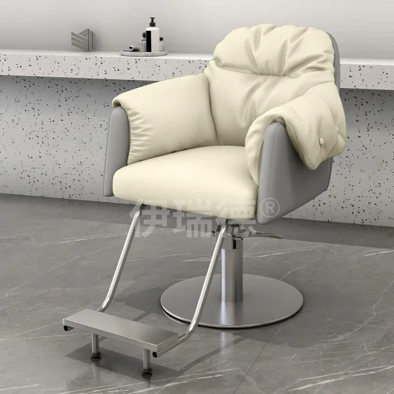 

Стулья Профессиональный маникюрный салон Стул для стрижки волос Гидравлический парикмахерский салон Парикмахерская Акция Красный Многофункциональный Красота