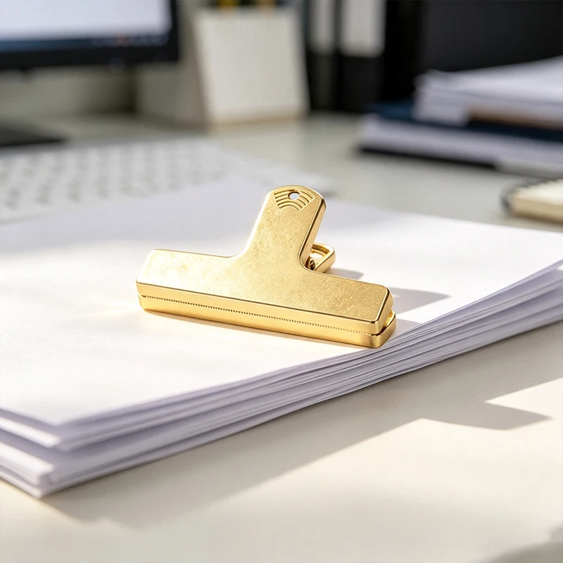 1 Stück Große Binderclips aus Metall, Faltbare Notizklammern, Briefklammern, Papierklammern, Bindeklammern, Sicherungsklammern für Bürobedarf – Detail 5