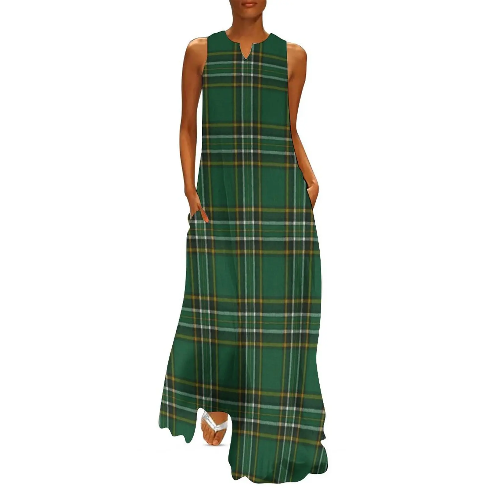 

Irish National Original Tartan Long Dress elegant guest wedding dress Long dress