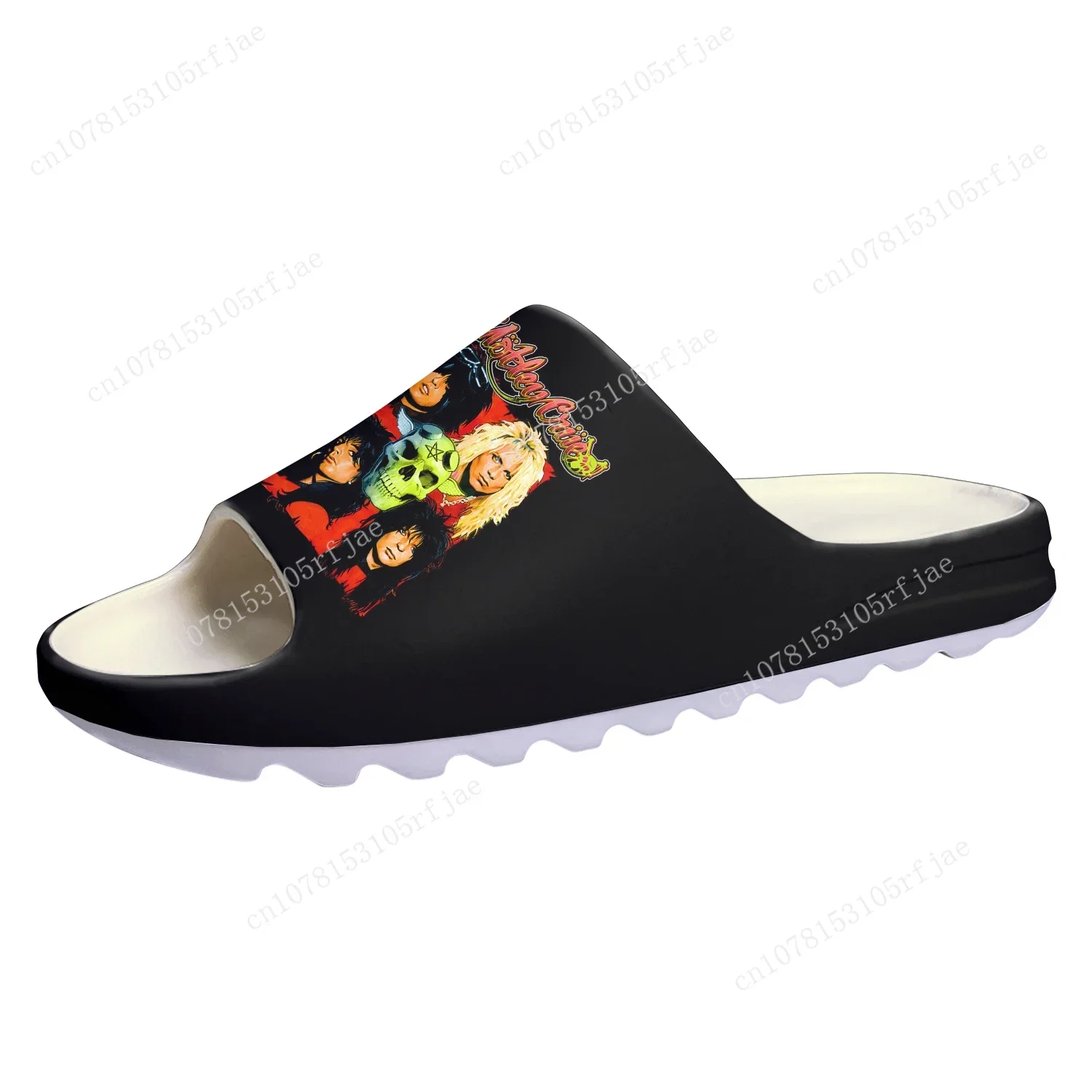 Band 80S Metal Vintage Custom C-Crue Soft Sole Slliper Men Women Teenager M-Motley Home Clogs Custom Water Shoes On Shit Sandals