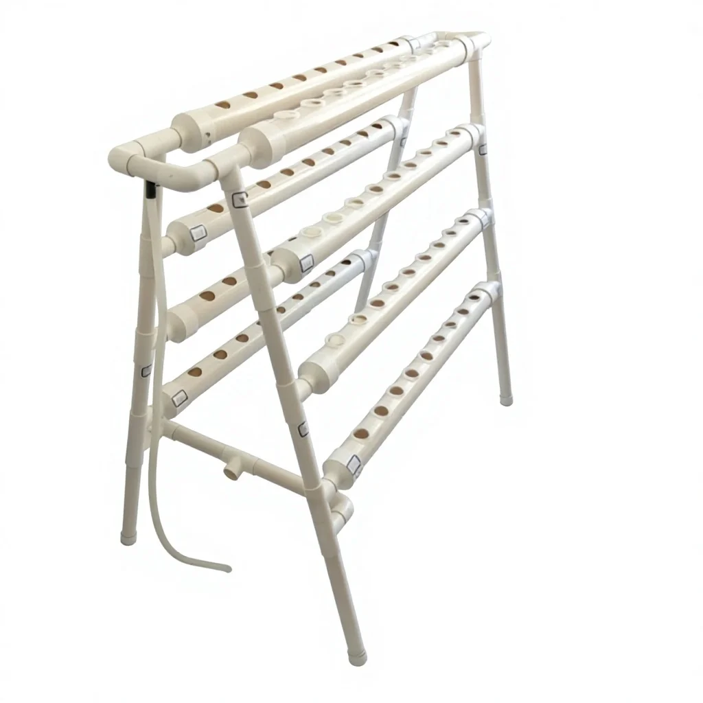 Multi-Feature Soilless Cultivation Agriculture Hydroponic Three-Dimensional Double-Sided 4-Layer 8-Tube PVC Pipe 72-Hole Lettuce
