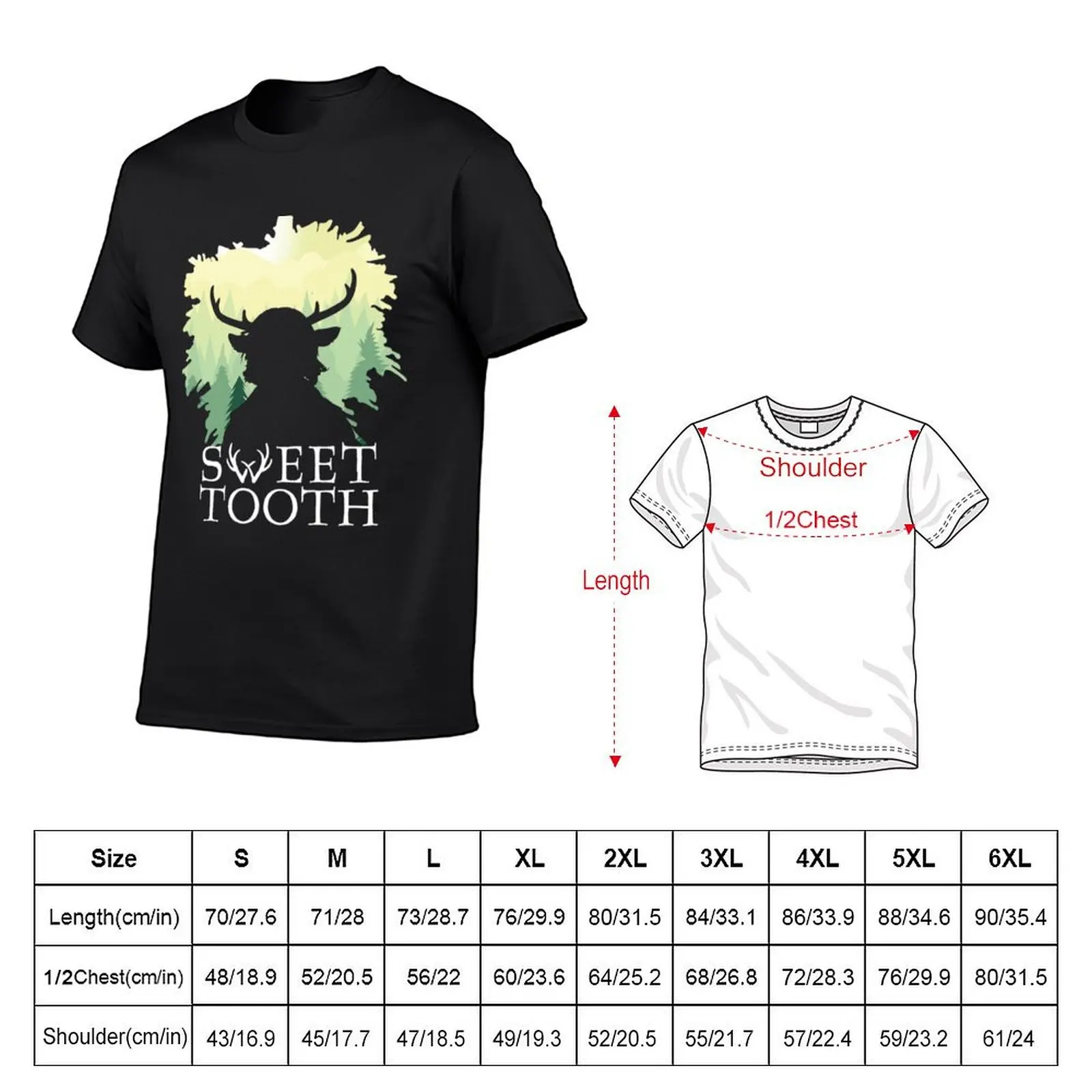 Sweet Tooth Silhouette-Camiseta de diente dulce para hombre, blusa de sudor, camiseta de gran tamaño