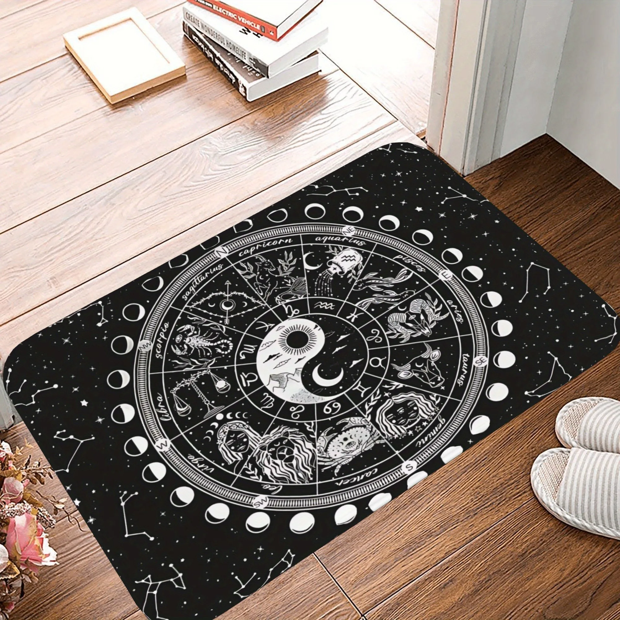 

1PC Celestial Harmony Kitchen Rug Non-Slip Door Mat Pop design Bathroom Rug Bath Mat Carpet for Home Sink Laundry Decoreeree