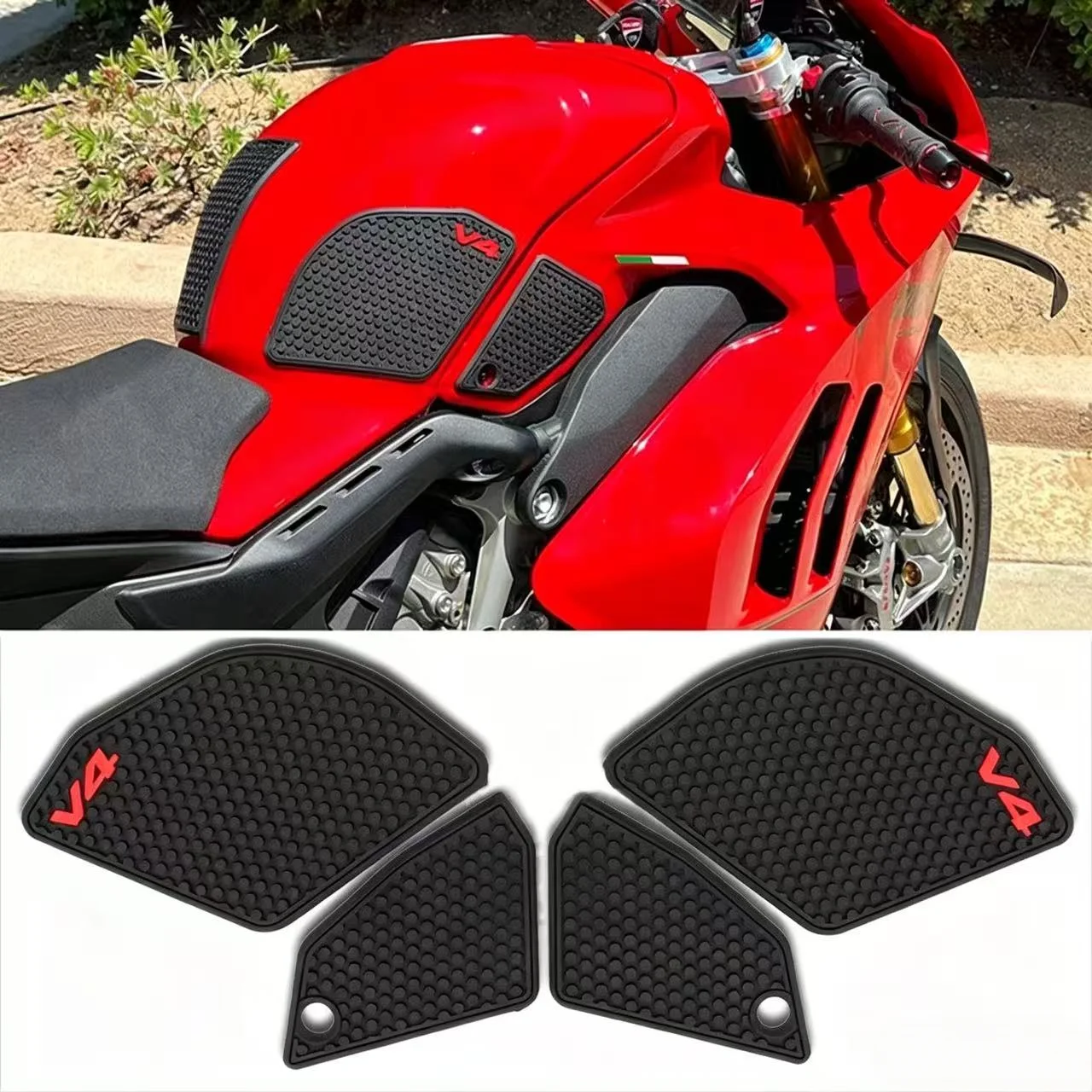 New For Panigale V4 Panigale V4S /SP2 2022 Tank Grip Side Decals Motorcycle Anti Slip Tank Pad Stickers
