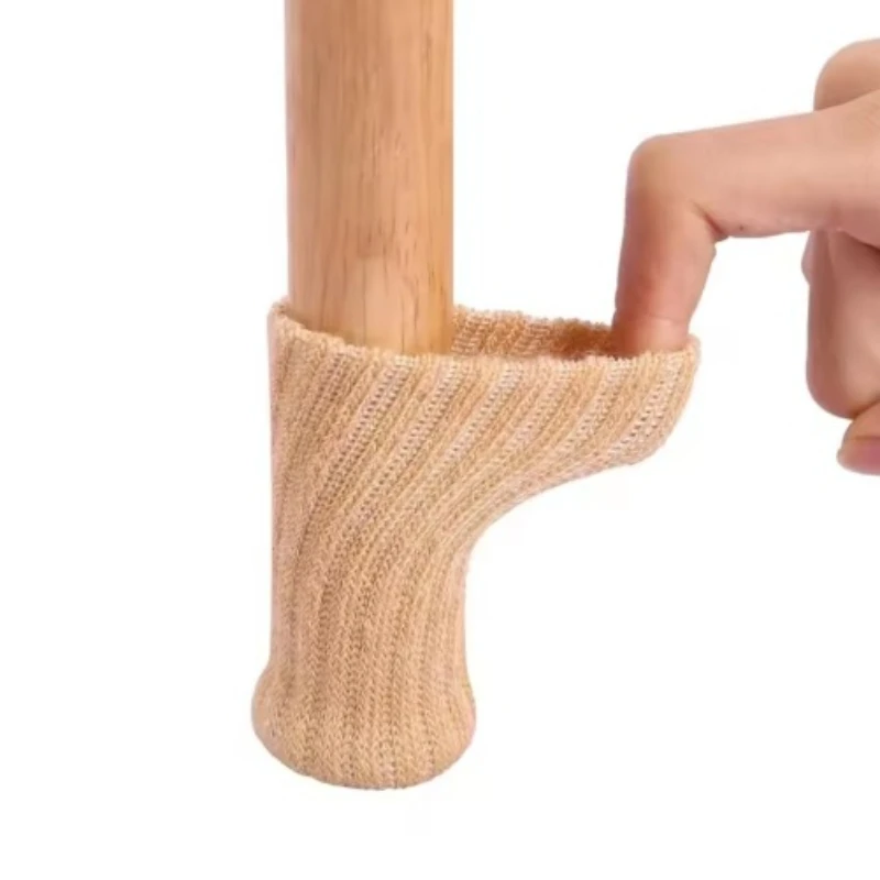 8pcs Knitted Furniture Leg Socks Non Slip No Scratch Noise Furniture Socks High Elastic Knitted Chair Leg Protectors