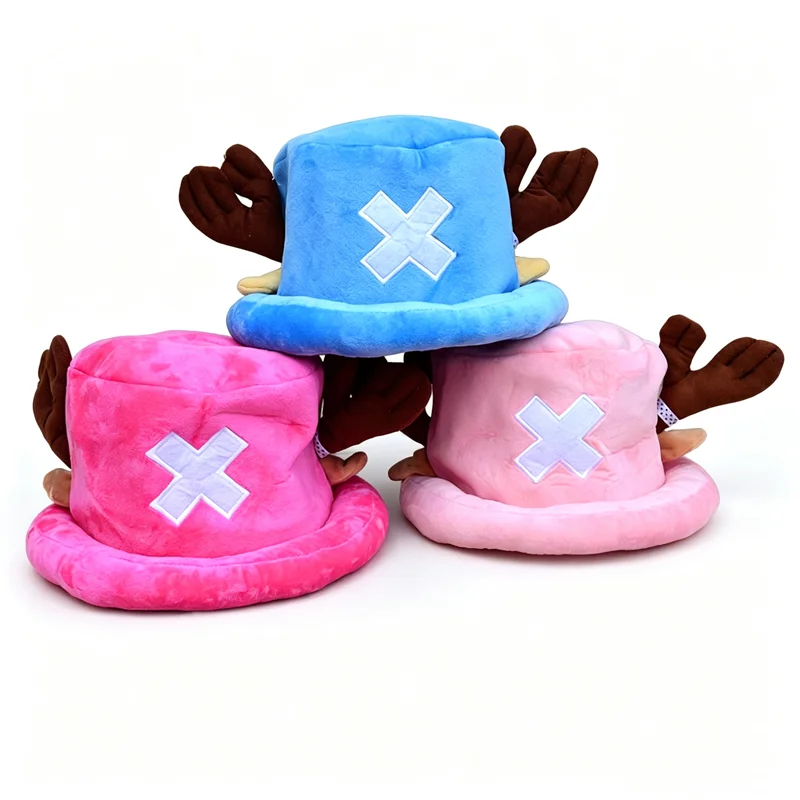 Tony Chopper Anime Cosplay Hat Stylish Plush Cotton Trafalgar Hat Unisex Soft and Comfortable Outdoor Party Accessory