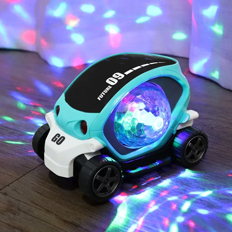 Baby Car Toys Toddler Crawling Sensory Toy Car Toys Electronic Car Tummy Time Gift for Kids 1 2 Year Old Boy Birthday Gifts