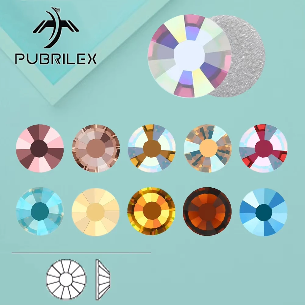 PUBRILEX Effektfarben Nicht-Hotfix Strasssteine Alle Größen Glänzend 2000NOHF Strass für Kleidung, Nagelkunst, Schmuck, Kleiderzubehör – Detail 3