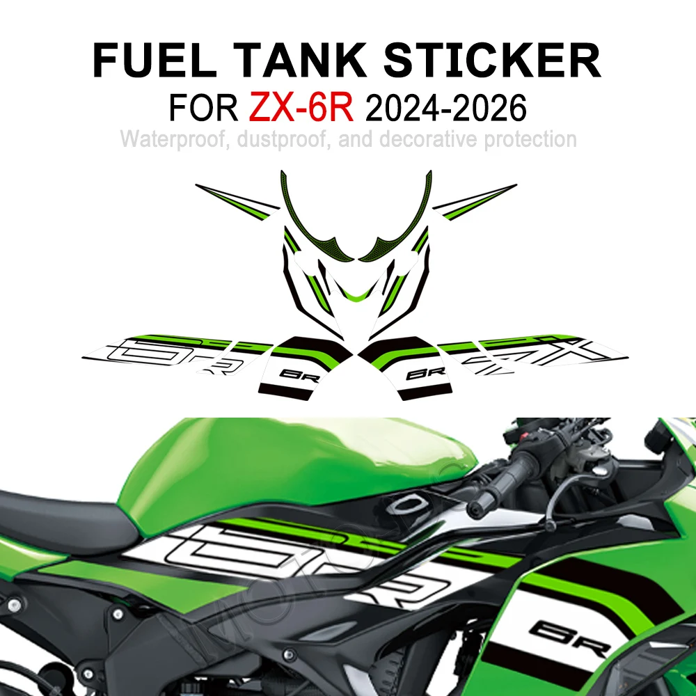 ニンジャ-zx-6r-zx6r-zx-6r-2024-2025-2026-バイクアクセサリー-タンクパッド-フロントフェンダー-ヘッドストック-ステッカー-デカール