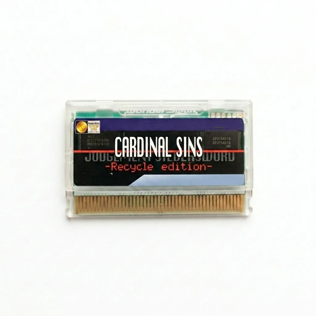 Cardinal Sins Retro Game Cartridge for WonderSwan Color WSC SwanCrystal - Premium FRAM Edition
