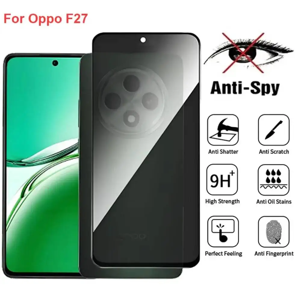 

Oppo F27 Anti Spy Privacy Tempered Glass Protector Compatible For Oppof27 Full Cover Screen Phone Film