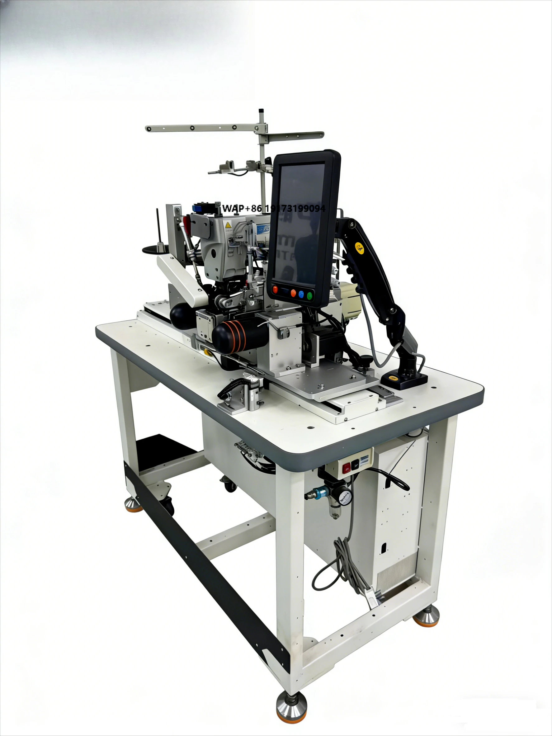Programmable Computerized Automatic Flat-Bed Elastic Waistband Cover Stitch Sewing Machine Thread Trimmer for Knitted/Woven