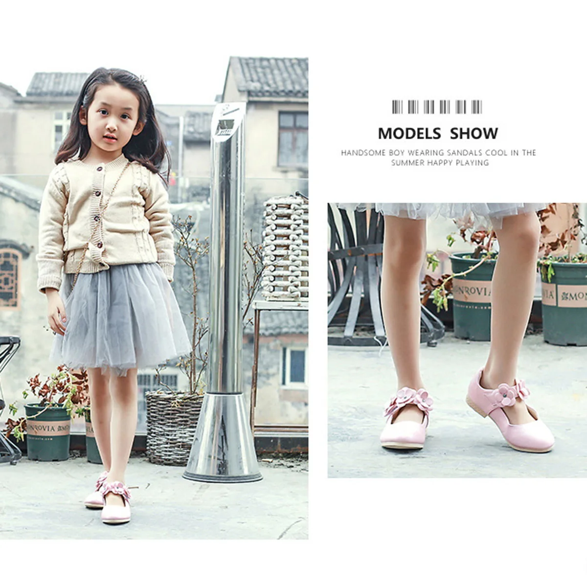

1 Pair Children Sole Shoes Fashion Flower Shoes Kids Adorable Shoes Shoes (Pink, Size 27, EU27.5, 0.5, UK10)