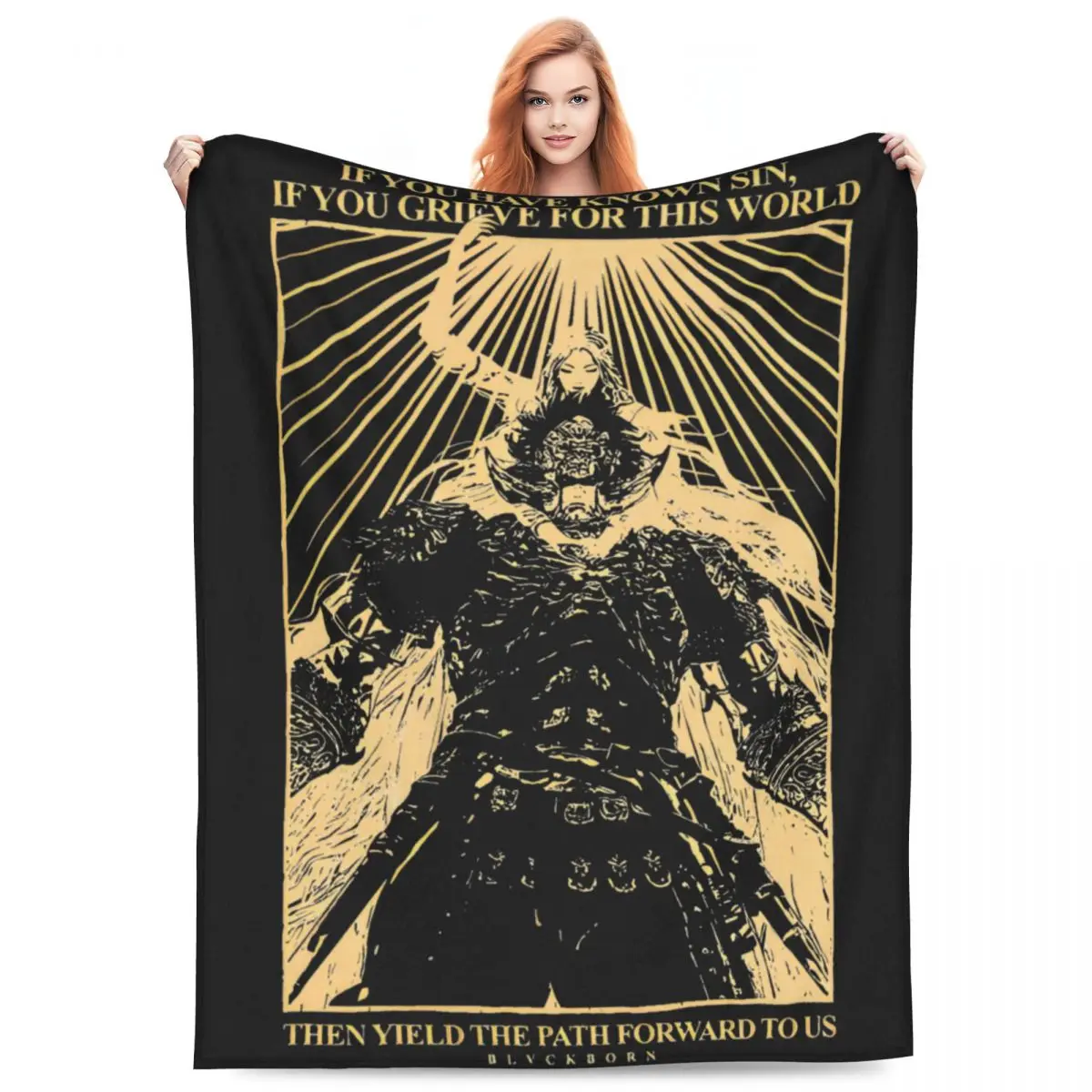 

New Eldened Ringed Promised Consort Radahn Blanket Lightweight Thin Fleece Comfortable Throw Blanket Machine Washable