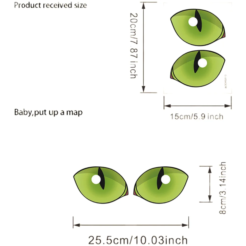 Luminous Eye Pattern Wall Decal for Bathroom Use Waterproof PVC Material Ensures Durability in Moist Environments