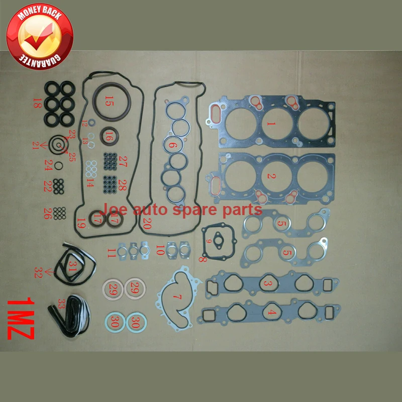 Silnik 1MZ 1MZFE kompletny kompletny zestaw uszczelek dla Toyota Camry / AVALON lexus ES 3.0L 2995cc 1995-2005 04111-20041 50137400