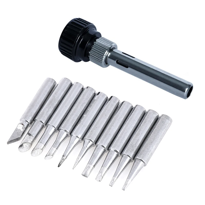 11PCS Soldering Iron Tips Solder Tip 900m-t For 936 907 898d 936d Soldering Station