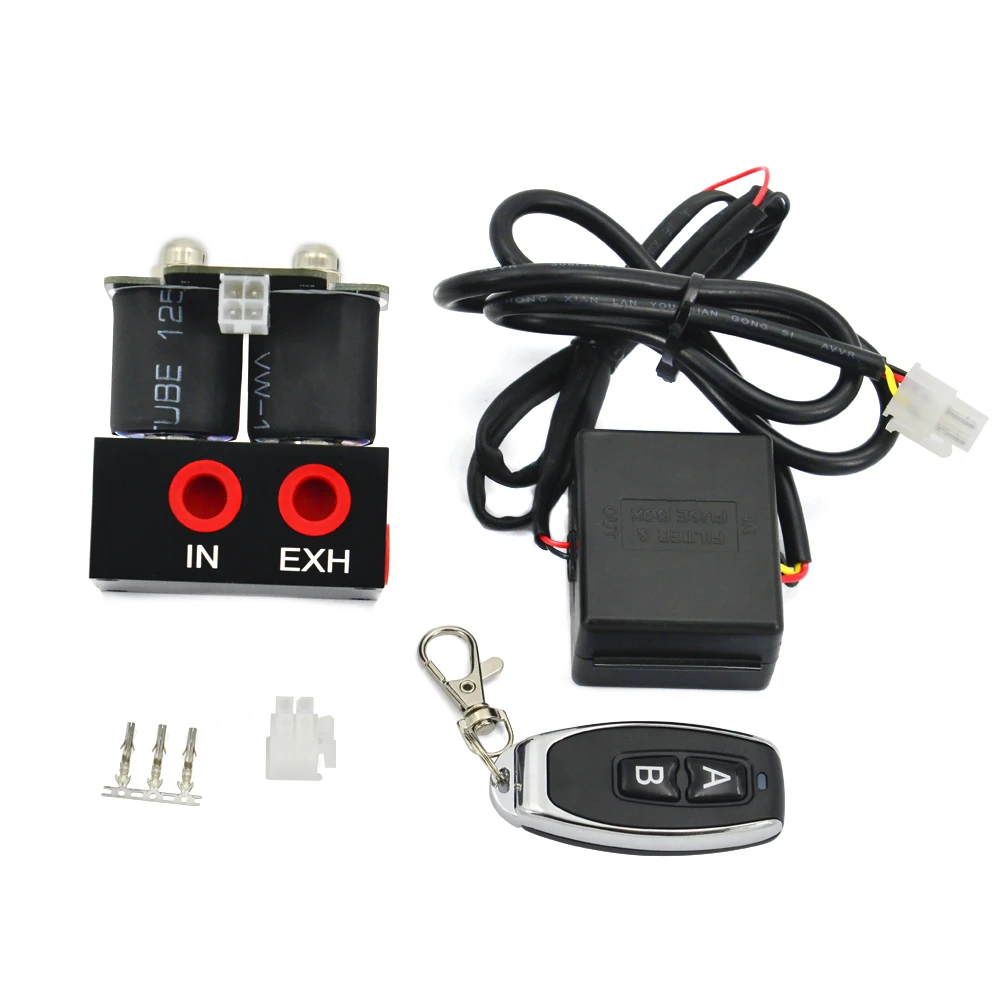 

200PSI Double Solenoid Valve Set for Motorcycle - Air Ride Suspension Manifold Valve with Wireless Remote Control