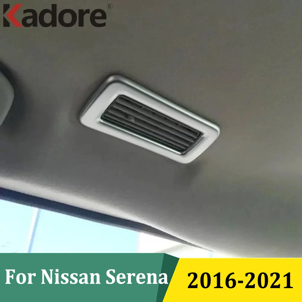

Для Nissan Serena 2016 2017 2018 2019 2020 2021, матовая задняя внутренняя выходная крышка кондиционера, накладка на панель, автомобильные аксессуары