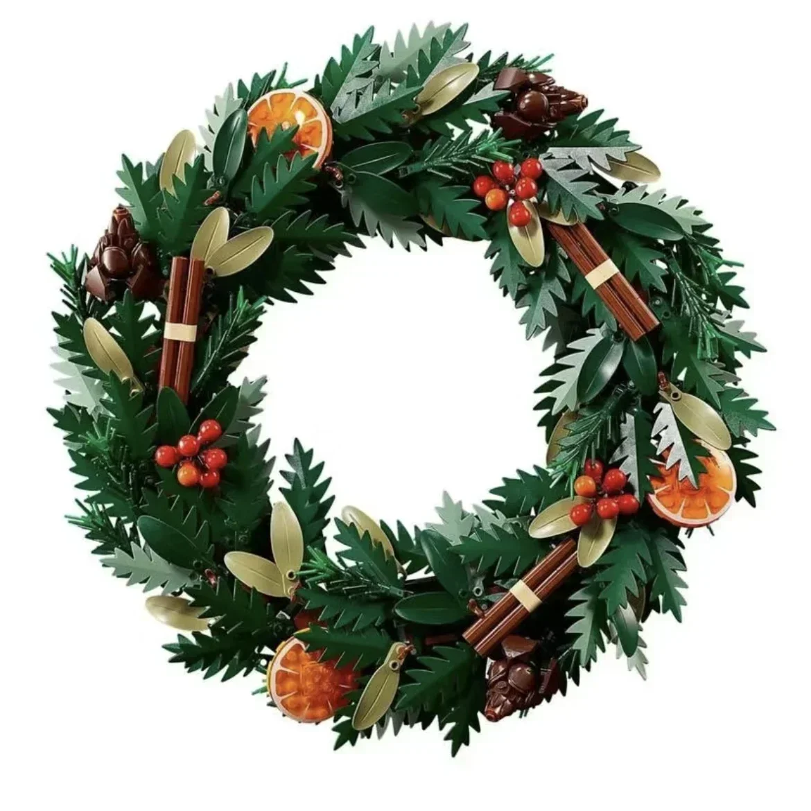 Creative ICONS Christmas Wreath Botanicals 10340 Building Blocks Seasonal Showcase Model Bricks Toys Christmas Gift for Kids