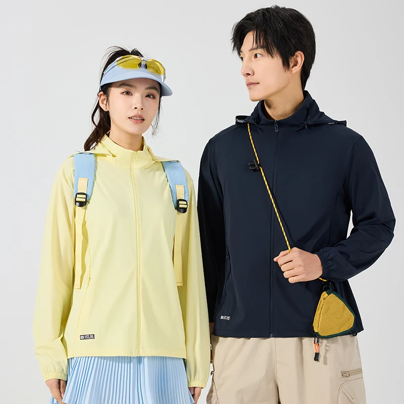 Outdoor Golf Sport UV Protection, Lightweight and Breathable Skin Clothing Fashionable Ice Silk Sunscreen Jacket for Couples