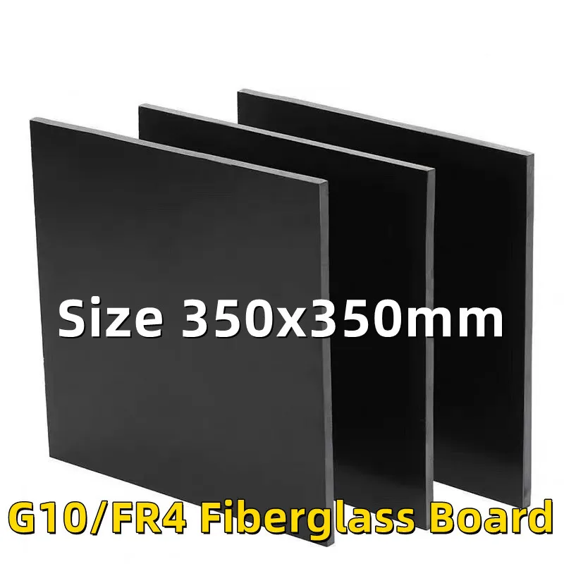 350mmx350mm Imported Black FR-4 Anti-static Glass Fiber Board High Temperature Insulation G10 Glass Fiber Epoxy Board Processing