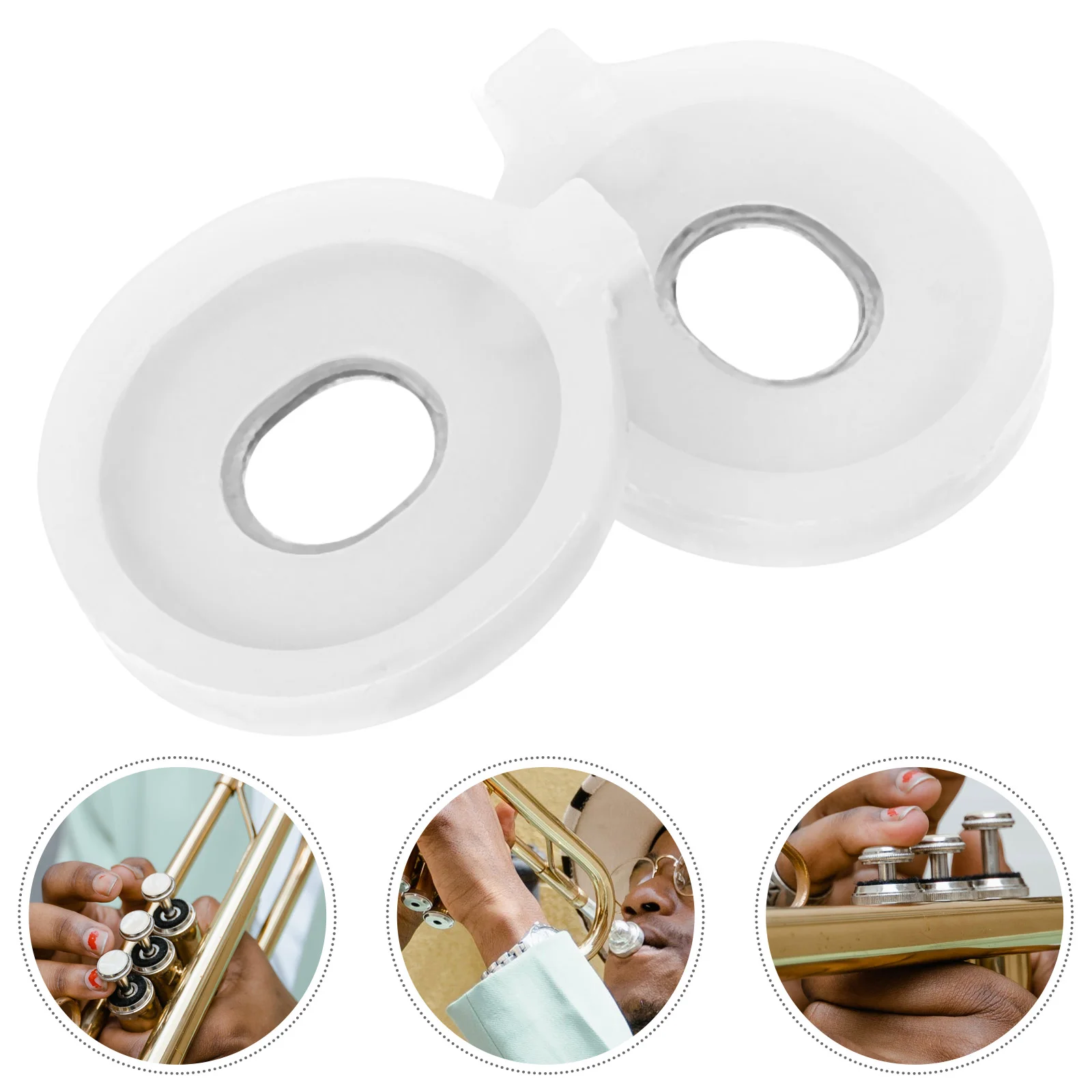 

6 Pcs Musical Instrument Spring Drag Trumpet Repair Valve Gaskets Washers Replacement Parts Plastic Plates