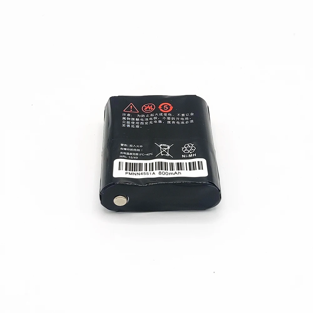 Nova bateria 3.6v 800mah pmnn4551a ni-mh para walkie talkie motorola t62 t82 t92 rádios em dois sentidos bateria de substituição