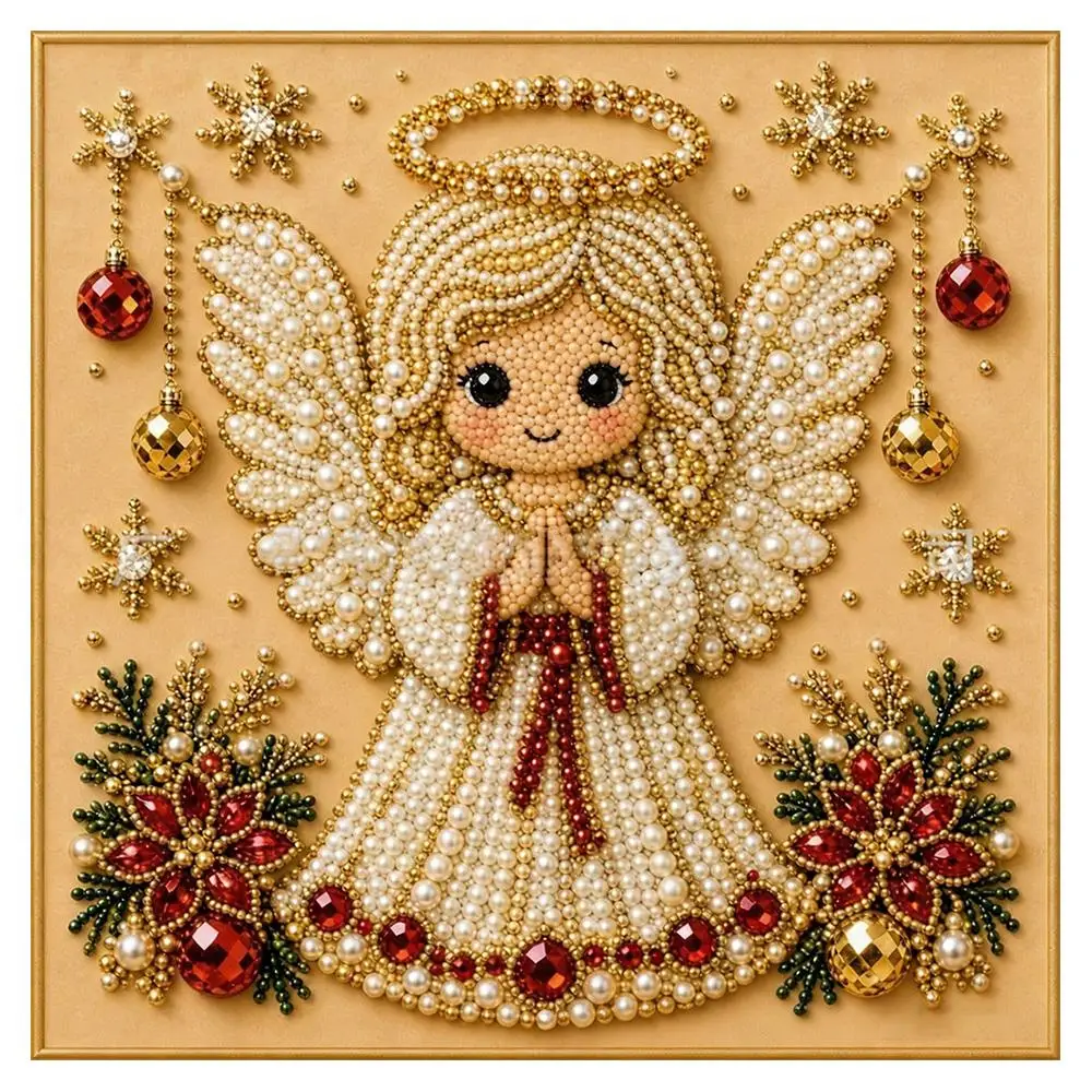 DIY Weihnachts-Perlenkunst-Sets 20x20cm Diamantmalerei Weihnachts-Perlenkunst-Set Weihnachtsmann Elch Auto DIY Dekorationsmalerei 2026 – Detail 7
