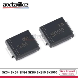 10PCS SK34 SK54 SK84 SK86 SK810 SK1010 SMC DO-214AB 3A 5A 8A 10A 40V 60V 100V SK1010C SMD Schottky Rectifier Diodes