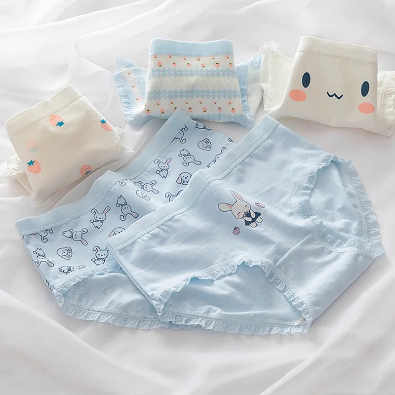 New Underwear Women Cute Rabbit Pattern Panties Girls Briefs Sexy Lingeries Cueca Calcinhas Cotton Shorts Underpants Cute Panty