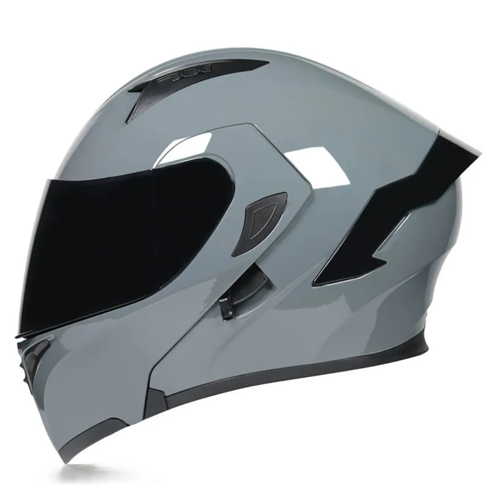 Casco moto per uomo e donna Casco per veicolo elettrico Casco con pinna posteriore Caschi personalizzati Casco integrale Moto